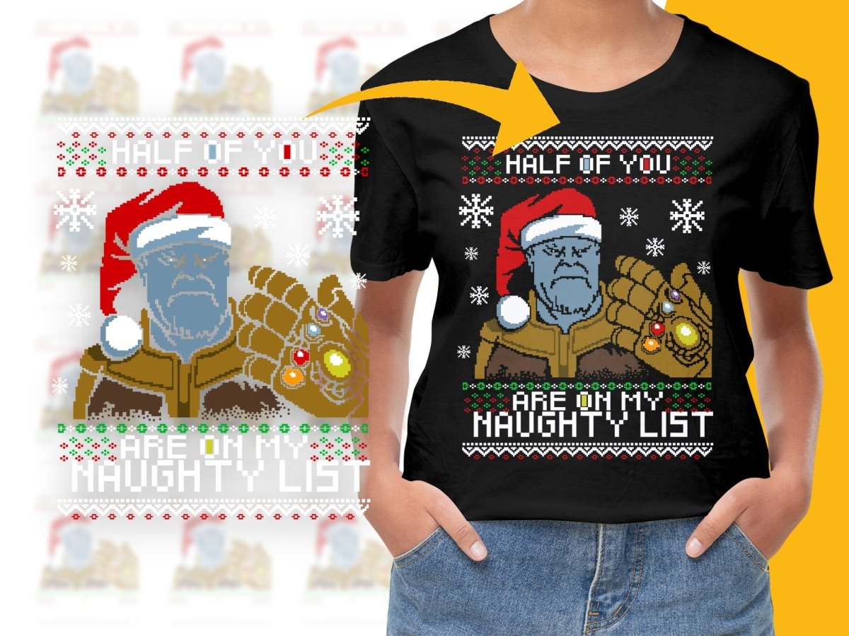 Thanos Christmas PNG File Iconic Holiday Design Festive Wear - Teepew