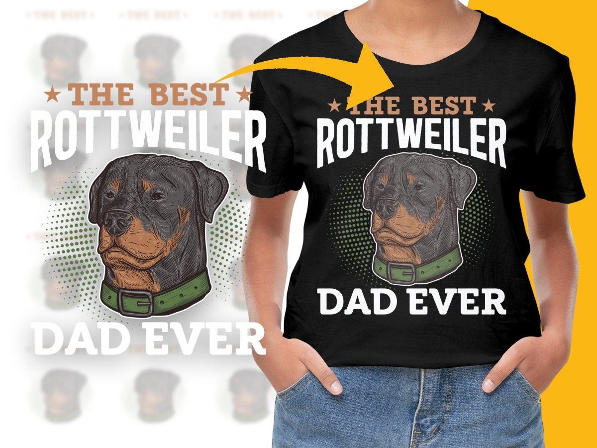 The Best Rottweiler Dad Ever Graphic PNG File - Teepew