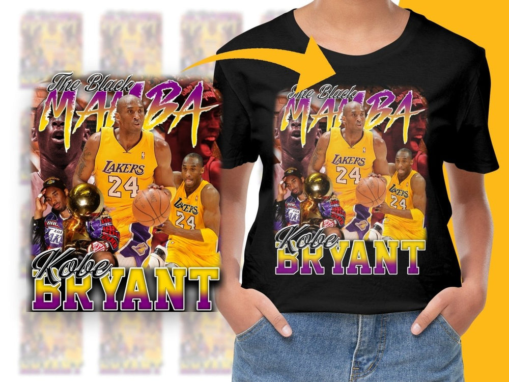 The Black Mamba Kobe Bryant Los Angeles Lakers Basketball Legend Bootleg PNG File - Teepew