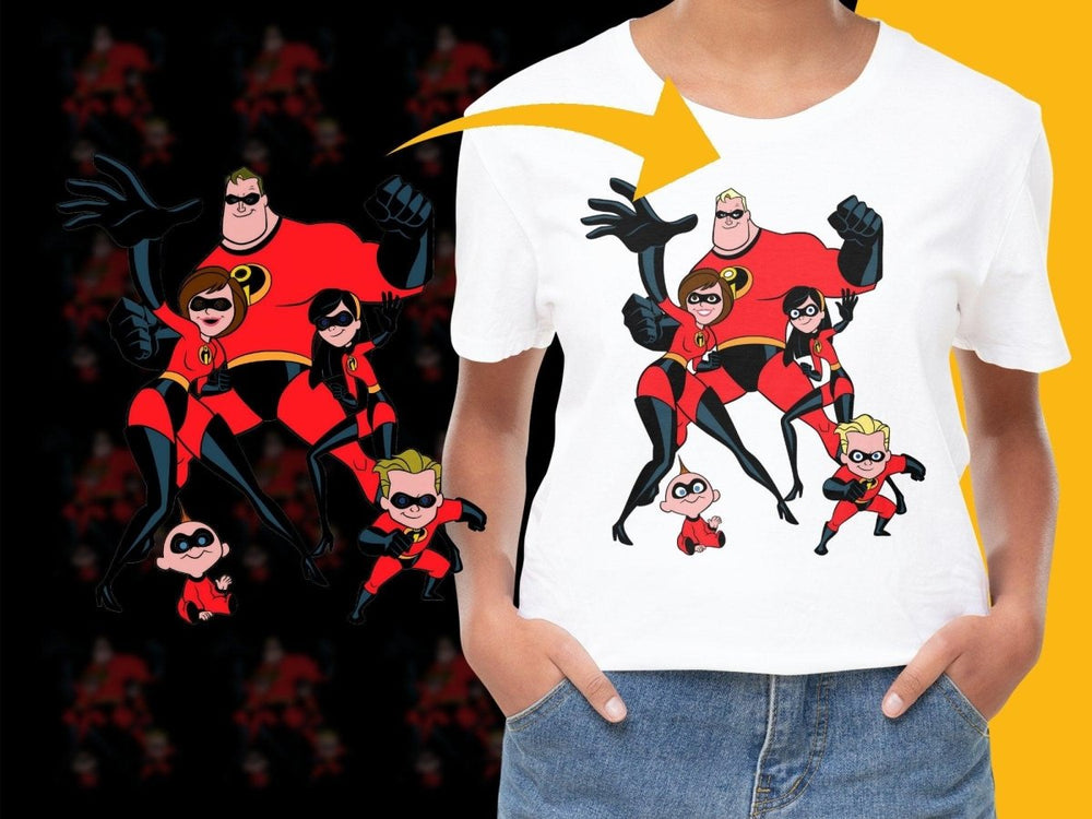 The Incredibles Family Action Packed Graphic PNG File - Teepew