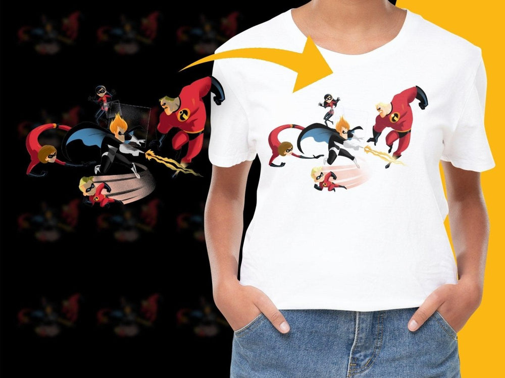 The Incredibles Family Action Scene Graphic PNG File - Teepew