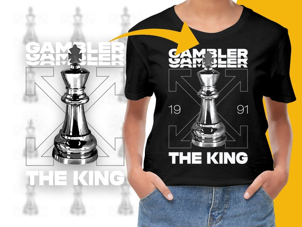 The King 1991 Gambler Bold Chess Piece Graphic PNG File - Teepew