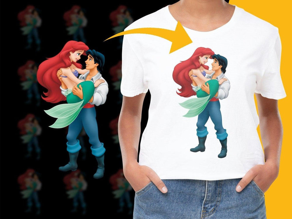 The Little Mermaid Ariel And Eric Graphic PNG File - Teepew