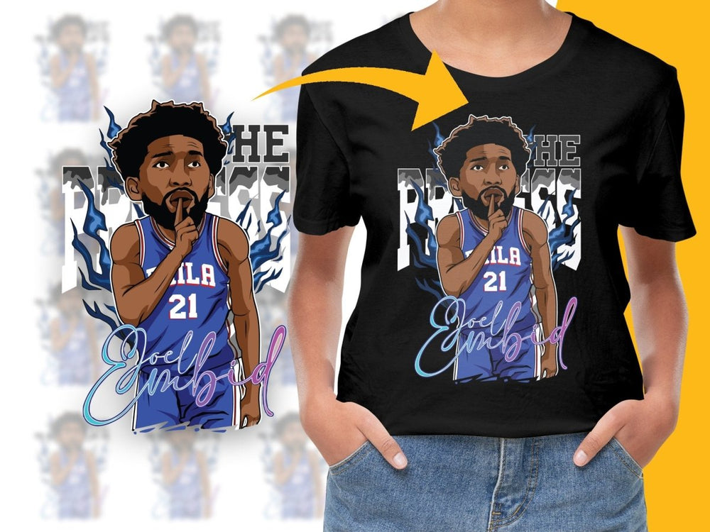 The Process Joel Embiid Philadelphia 76ers Basketball Superstar PNG File - Teepew