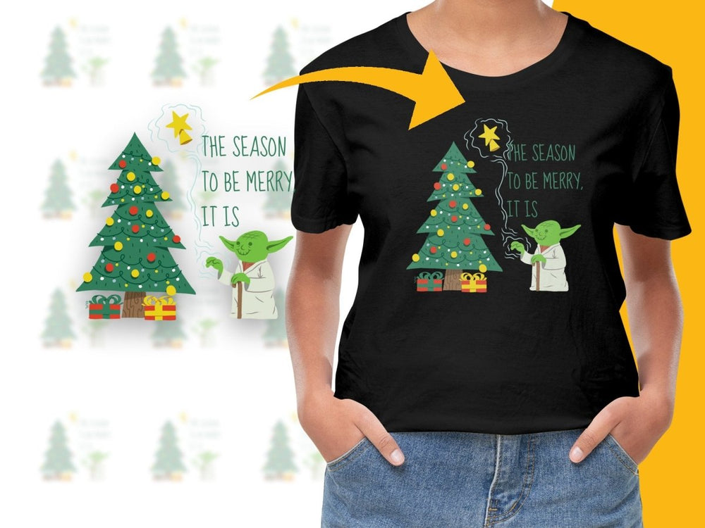 The Season To Be Merry It Is Christmas Tree Digital product - Teepew