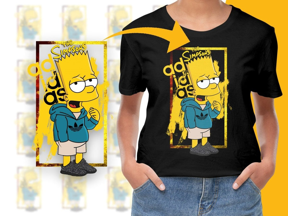 The Simpsons Bart Simpson Funny Adi Graphic PNG File - Teepew