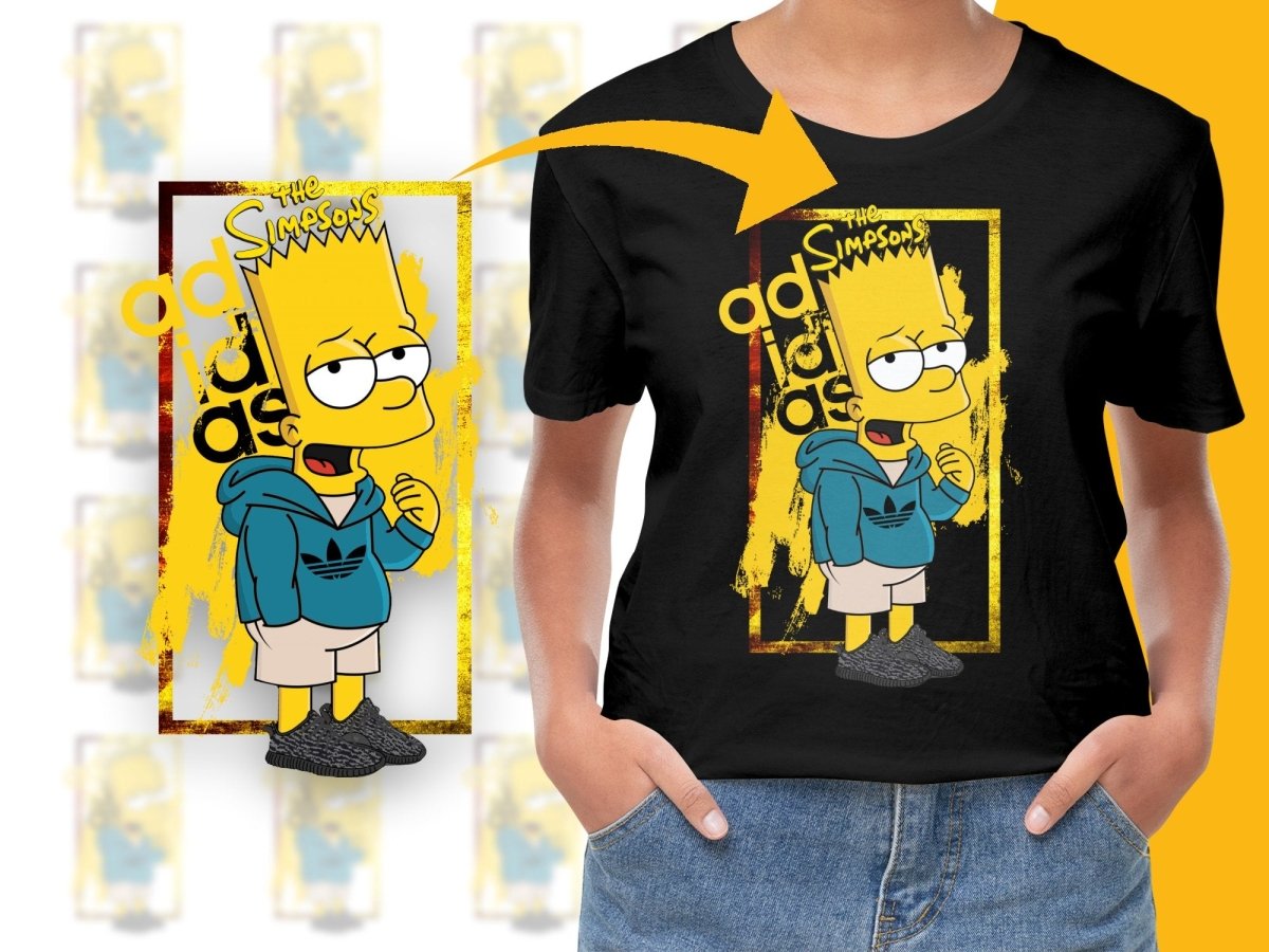 The Simpsons Bart Simpson Funny Adi Graphic PNG File - Teepew