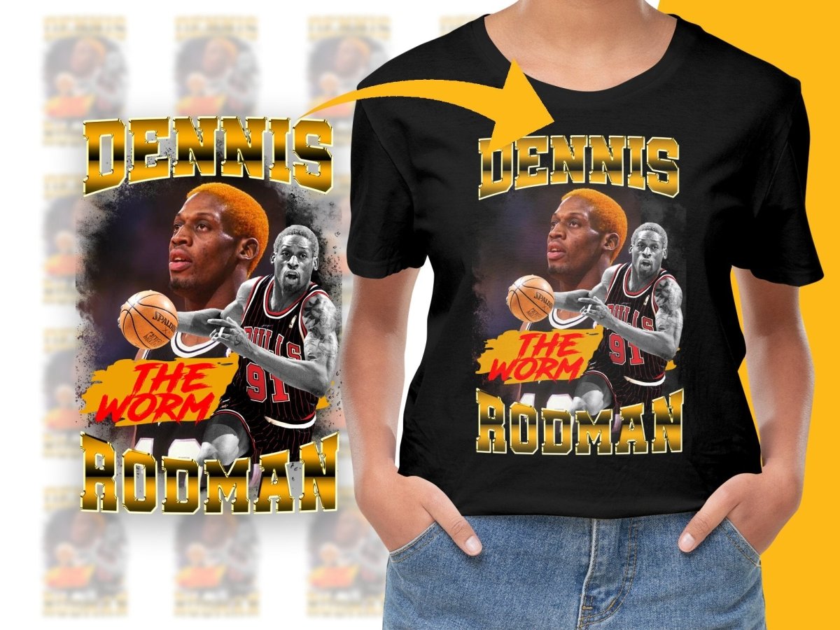 The Worm Dennis Rodman Basketball Superstar Bootleg PNG File - Teepew