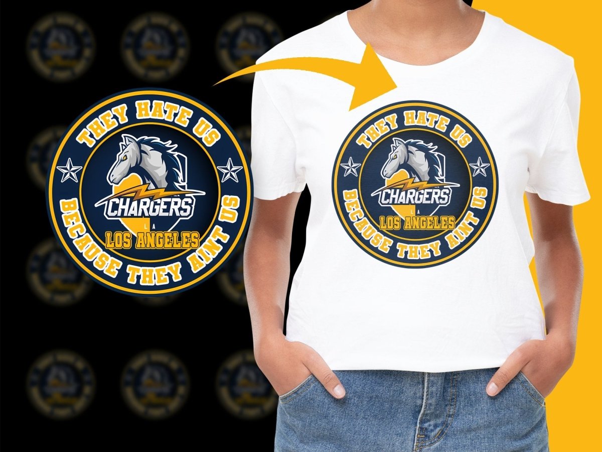 They Hate Us Because They Aint Us Chargers PNG File - Teepew