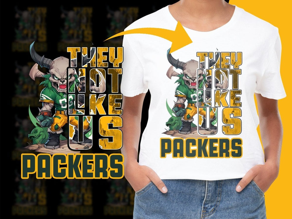 They Not Like Us Packers Graphic Cool Design PNG File - Teepew