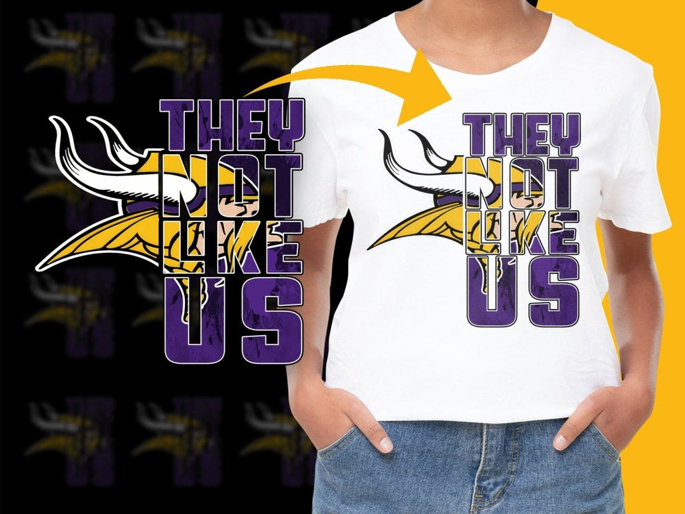 They Not Like Us Purple White Yellow PNG File - Teepew