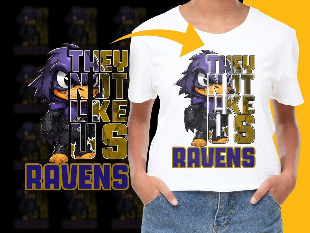 They Not Like Us Ravens Graphic Design PNG File - Teepew