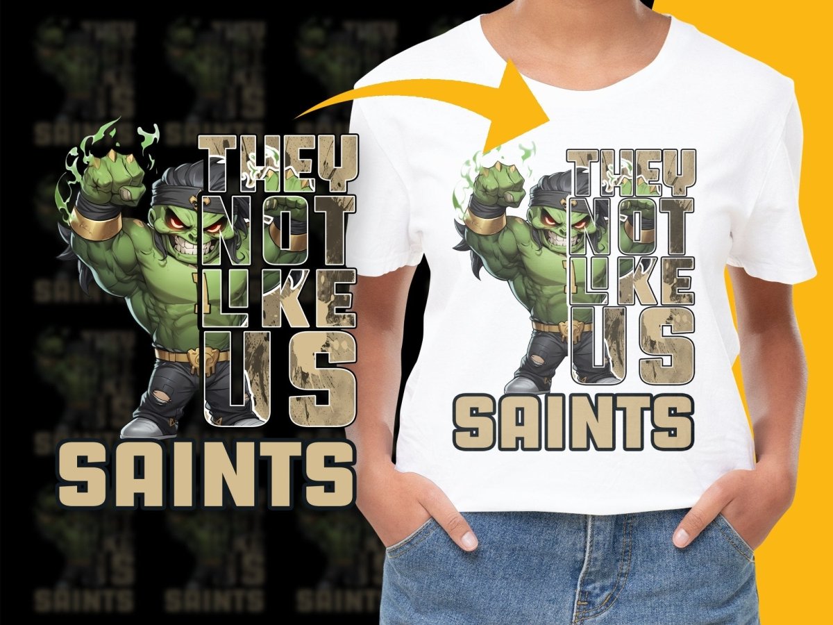 They not Like Us Saints Graphic Print PNG File - Teepew