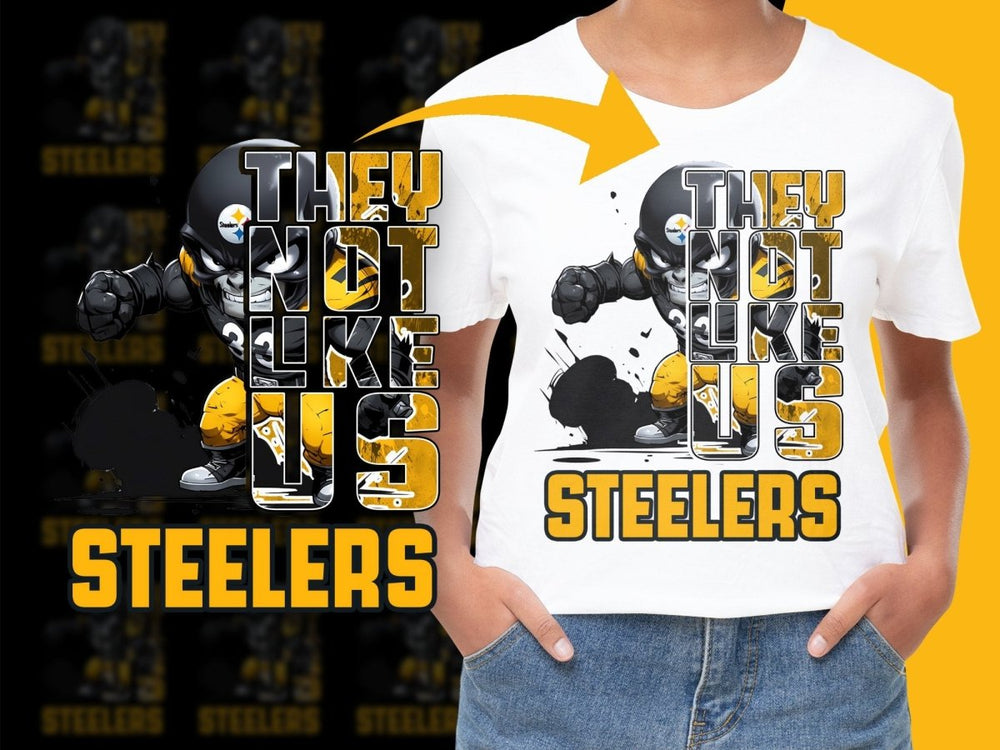 They Not Like Us Steelers Graphic Sports PNG File - Teepew