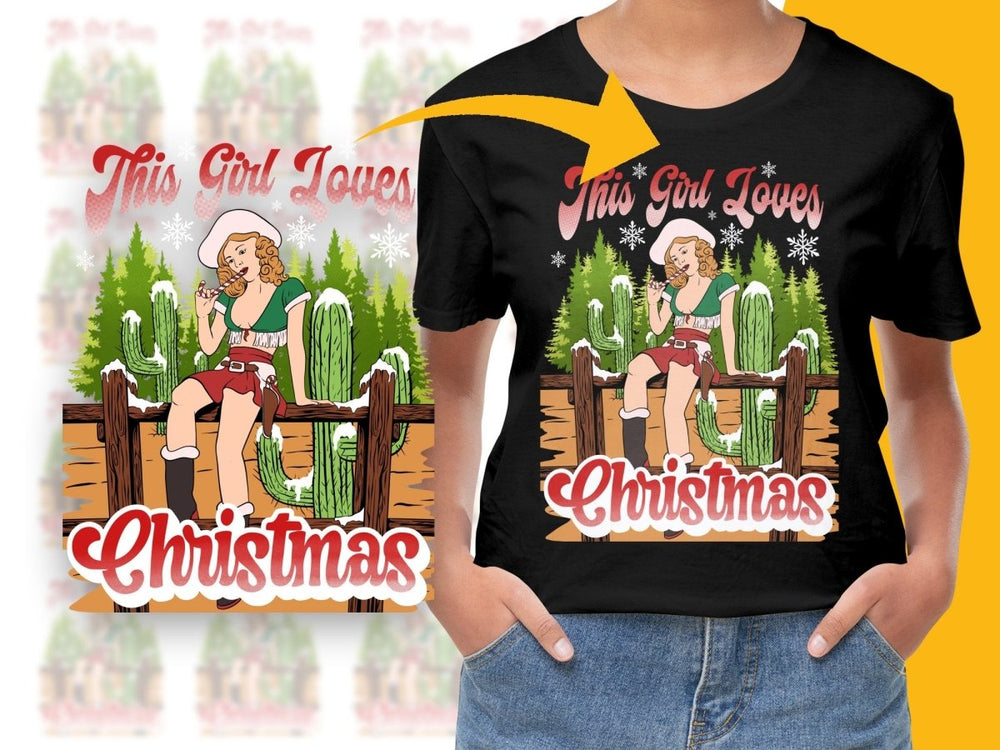 This Girl Loves Christmas PNG File - Teepew