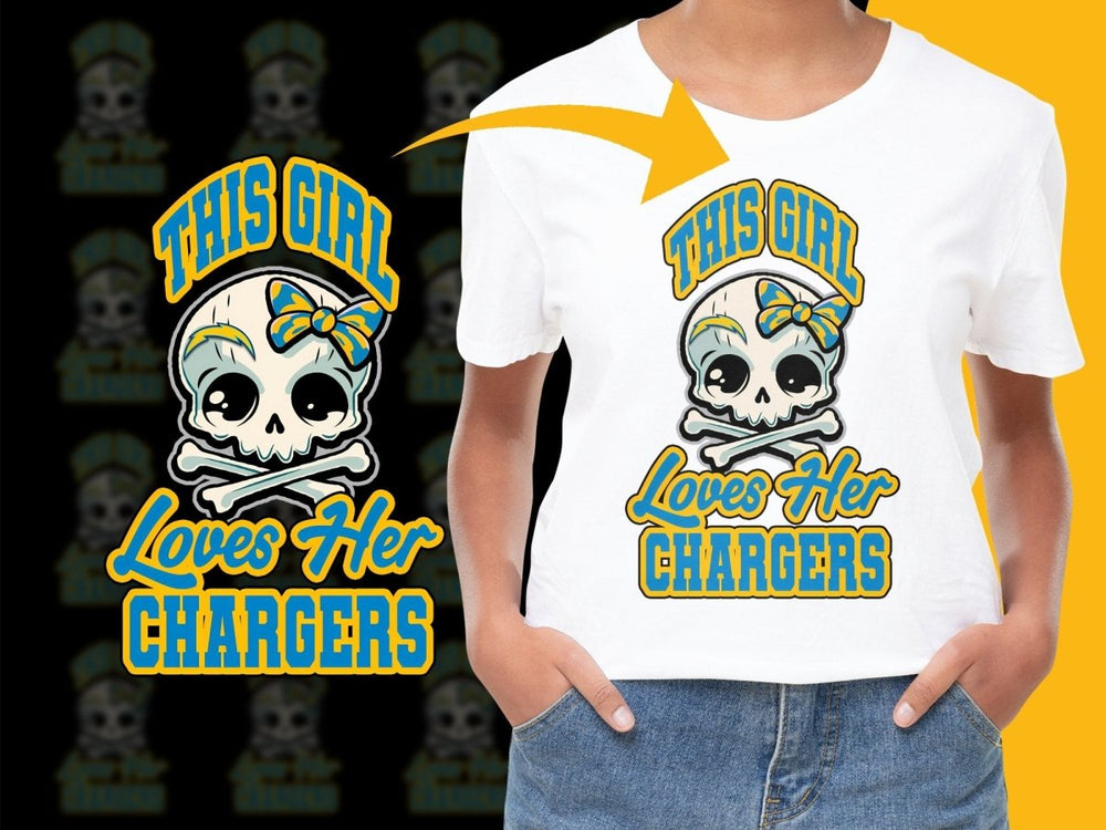 This Girl Loves Her Chargers Graphic PNG File - Teepew