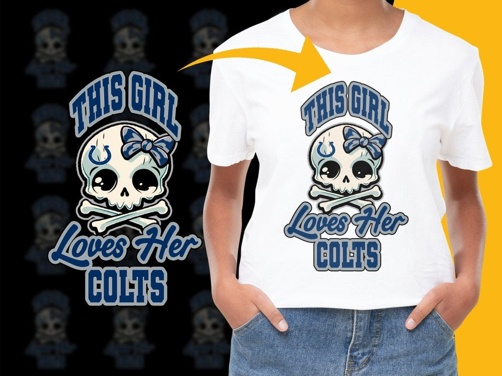 This Girl Loves Her Colts Skull and Crossbones PNG File - Teepew