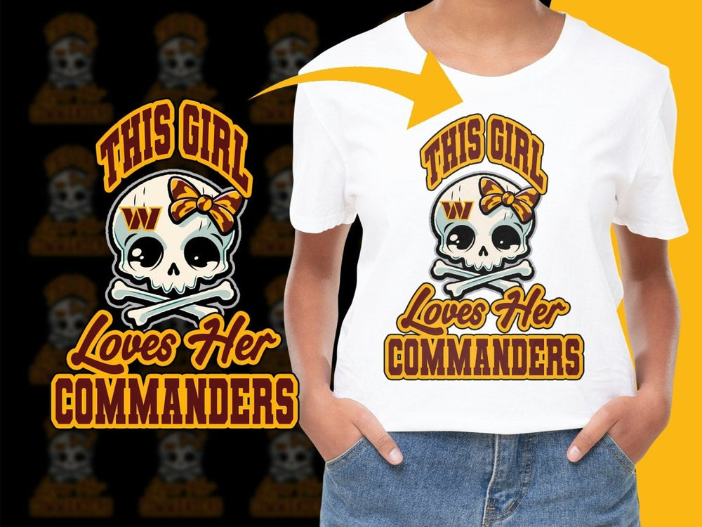 This Girl Loves Her Commanders NFL Team PNG File - Teepew