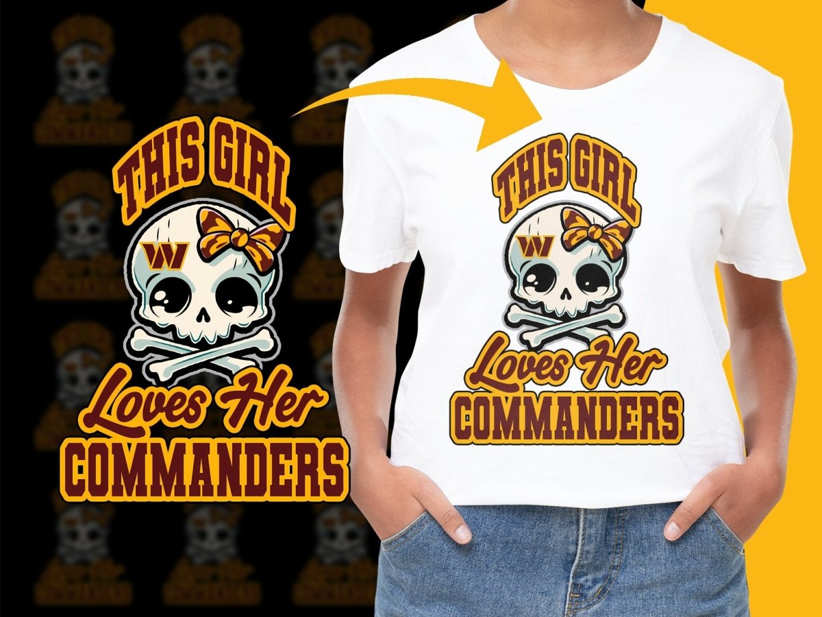 This Girl Loves Her Commanders NFL Team PNG File - Teepew