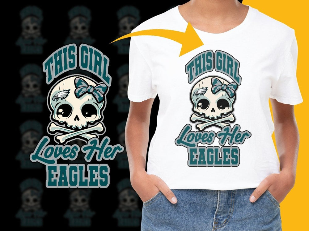 This Girl Loves Her Eagles PNG File - Teepew
