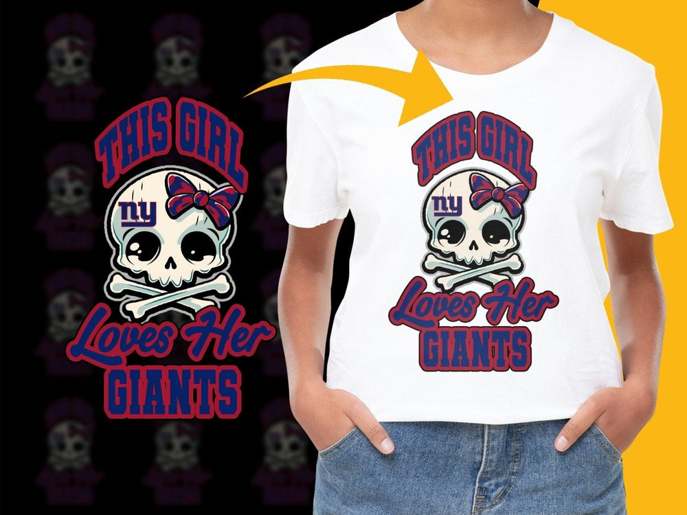 This Girl Loves Her Giants Graphic Skull PNG File - Teepew