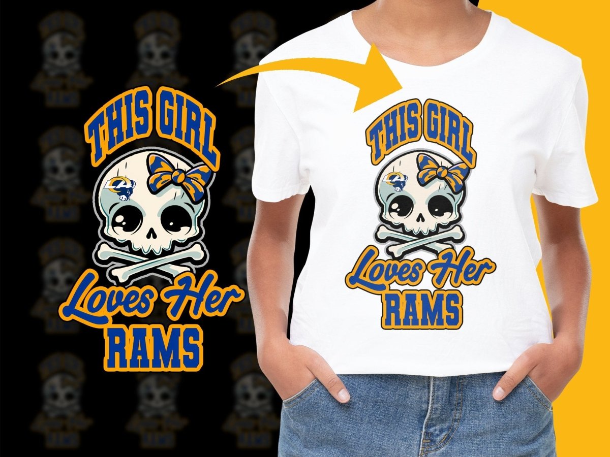 This Girl Loves Her Rams Skull Graphic PNG File - Teepew