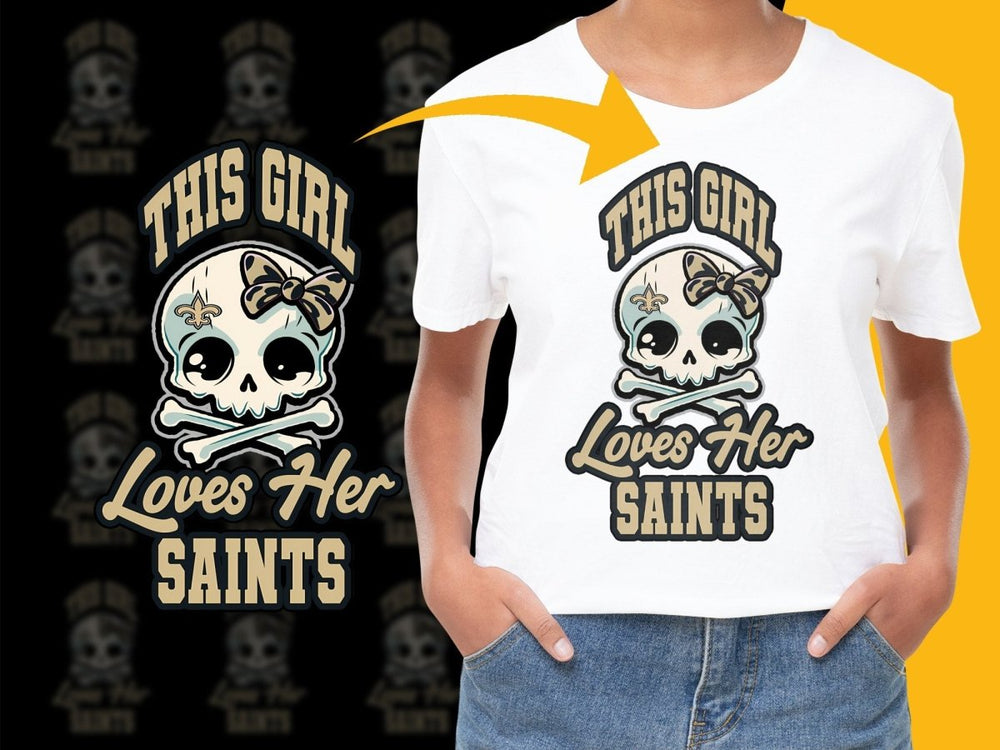This Girl Loves Her Saints NFL Football Sport PNG File - Teepew