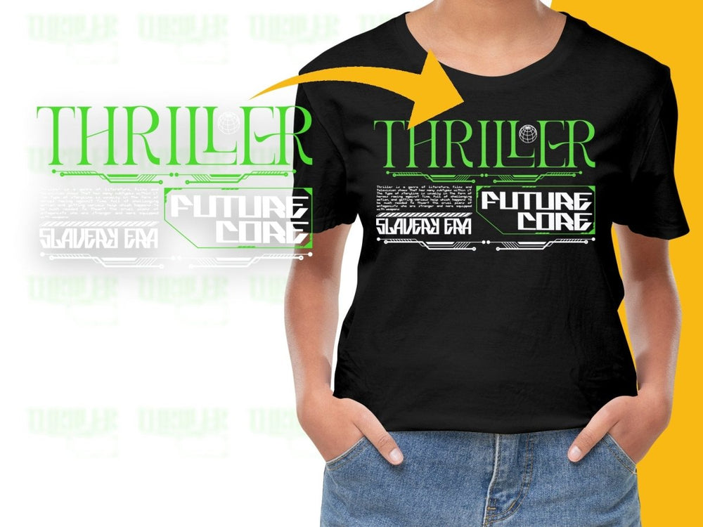Thriller Text with Futuristic Design PNG File - Teepew