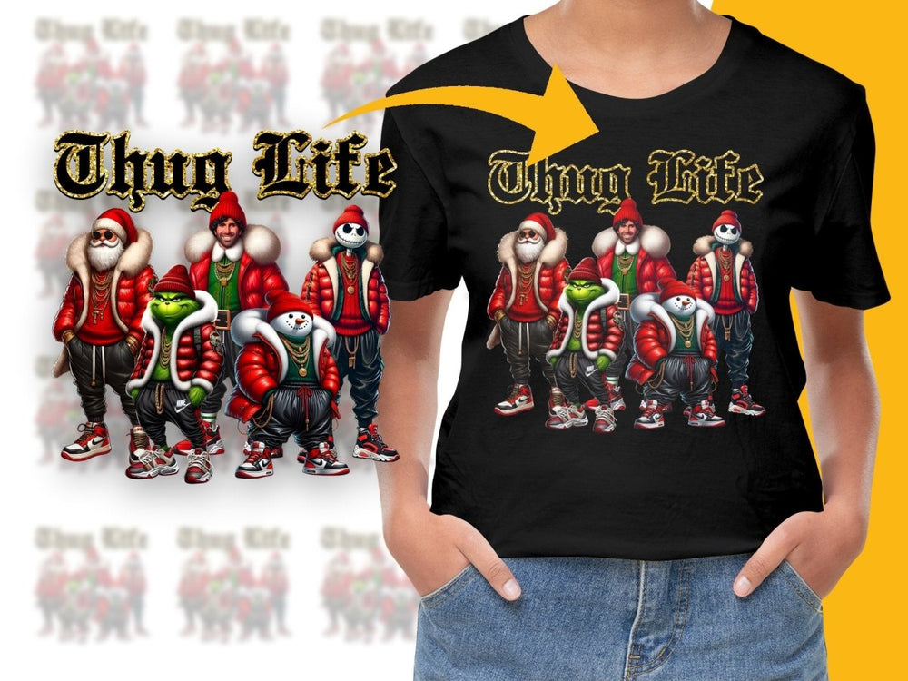 Thug Life Characters Graphic Red Hooded PNG File - Teepew