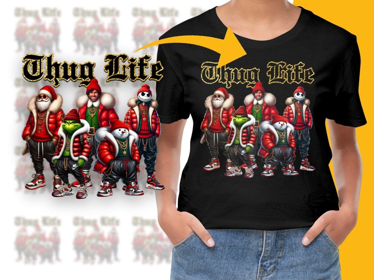 Thug Life Characters Graphic Red Hooded PNG File - Teepew