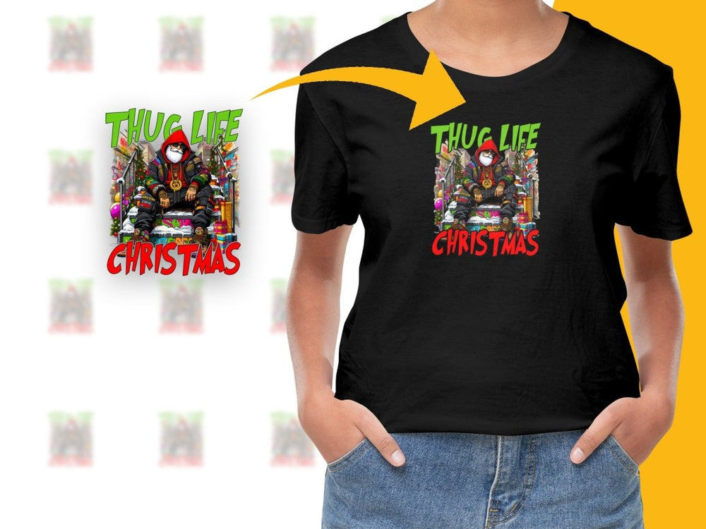 Thug Life Christmas Santa Claus Graffiti Style PNG File - Teepew