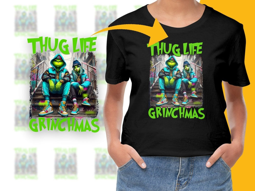 Thug Life Grinchmas Street Art Themed PNG File - Teepew