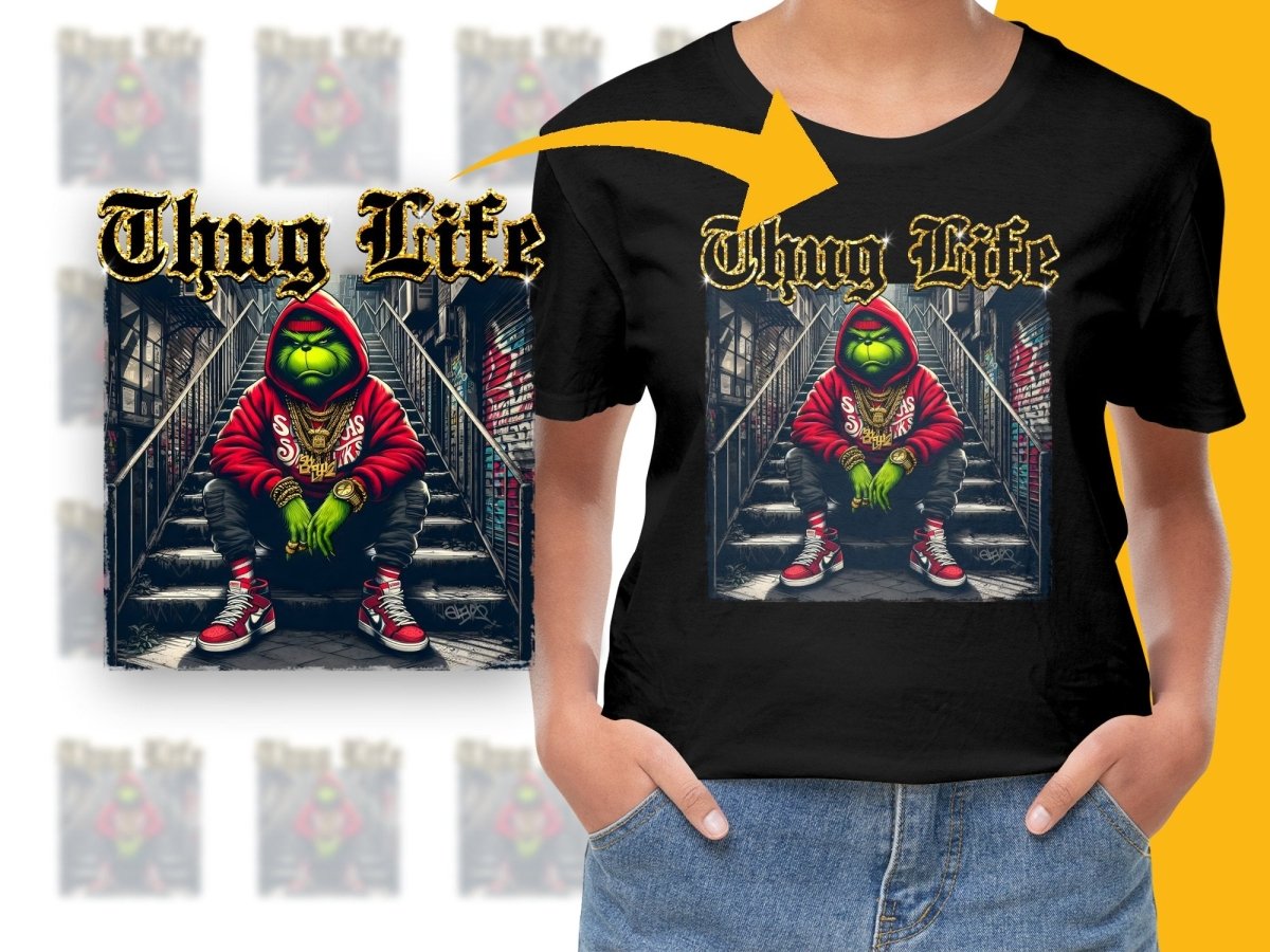 Thug Life Urban Art Graphic Hoodie Style PNG File - Teepew