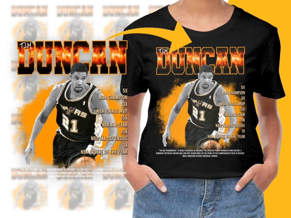 Tim Duncan Legendary Basketball Champion Bootleg PNG File - Teepew