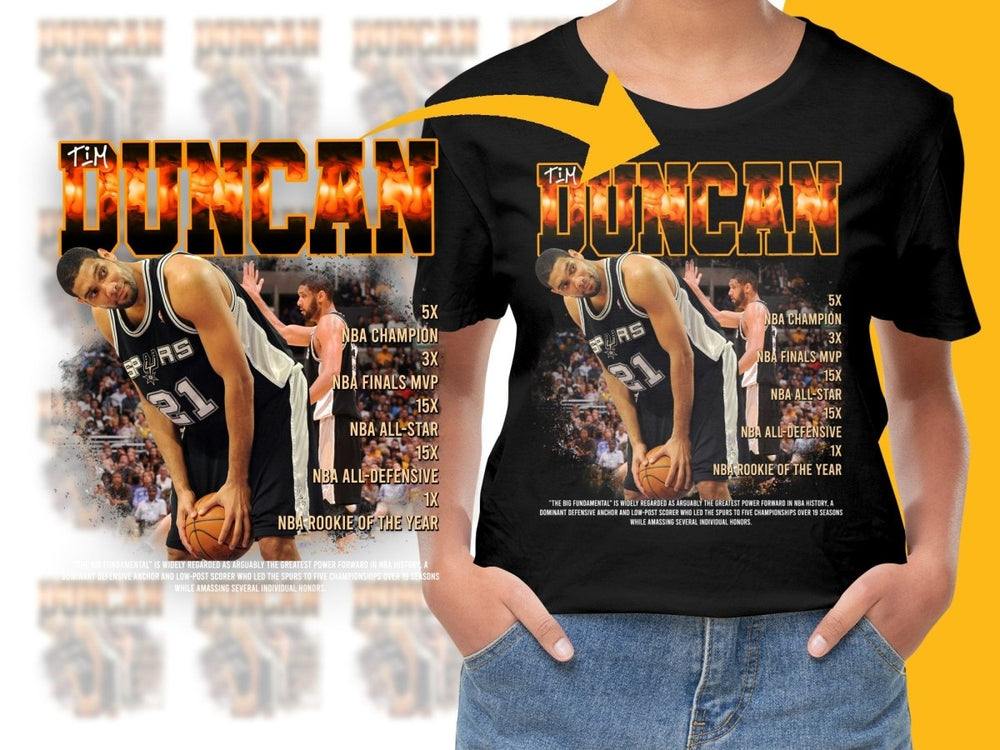 Tim Duncan NBA Champion Basketball Legend Bootleg PNG File - Teepew
