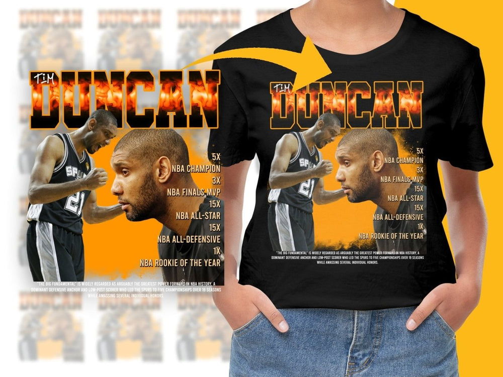 Tim Duncan Tribute Basketball Legend Bootleg PNG File - Teepew