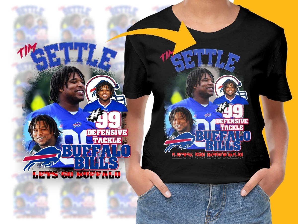 Tim Settle Defensive Tackle Buffalo Bills Fan PNG File - Teepew
