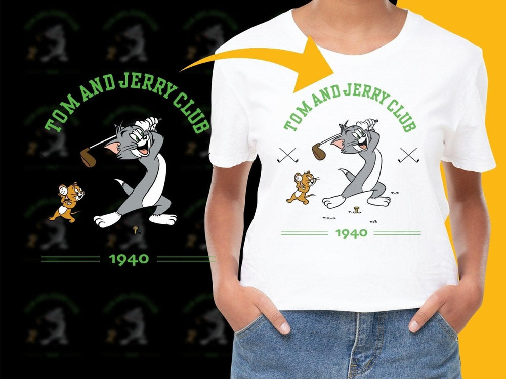 Tom and Jerry Club 1940 Golf Classic Design PNG File - Teepew