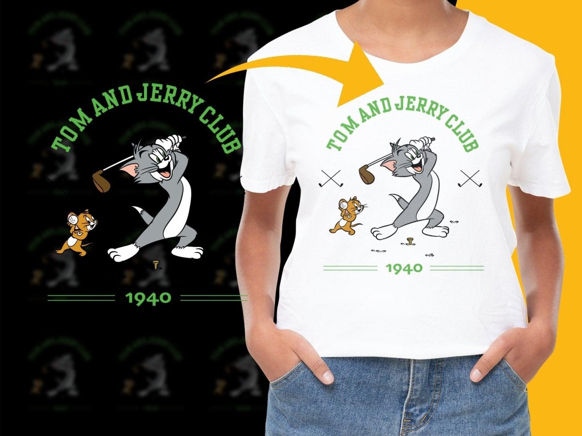 Tom and Jerry Club 1940 Golf Classic Design PNG File - Teepew