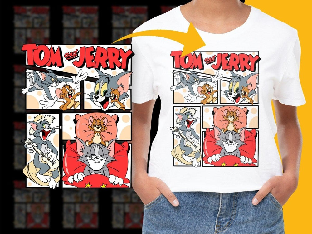 Tom and Jerry Fun Comic Strip Graphic PNG File - Teepew