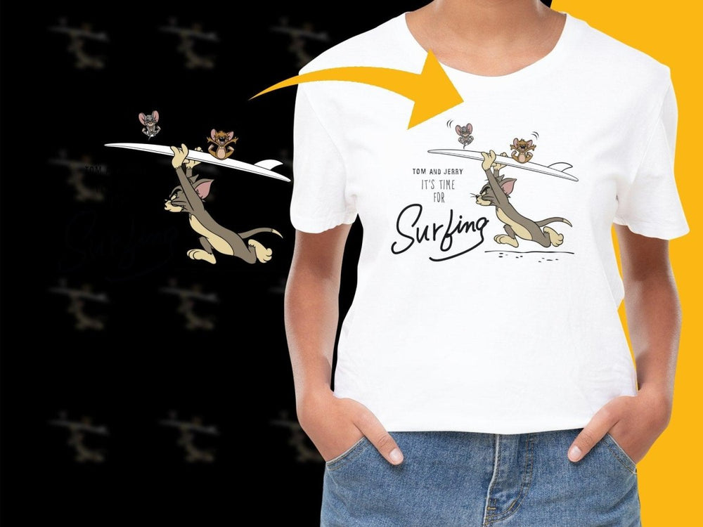 Tom and Jerry It's Time for Surfing Cartoon PNG File - Teepew