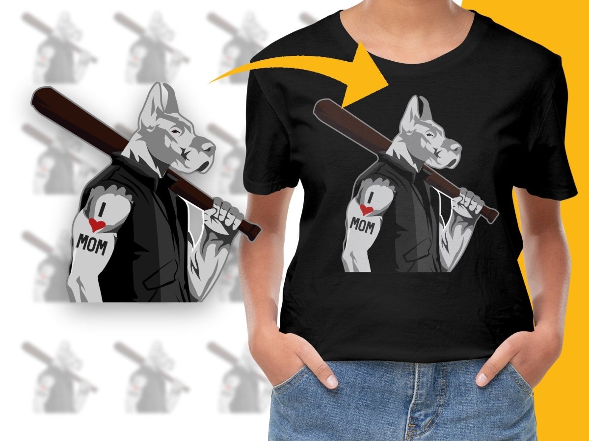 Tough Great Dane With Bat PNG File - Teepew