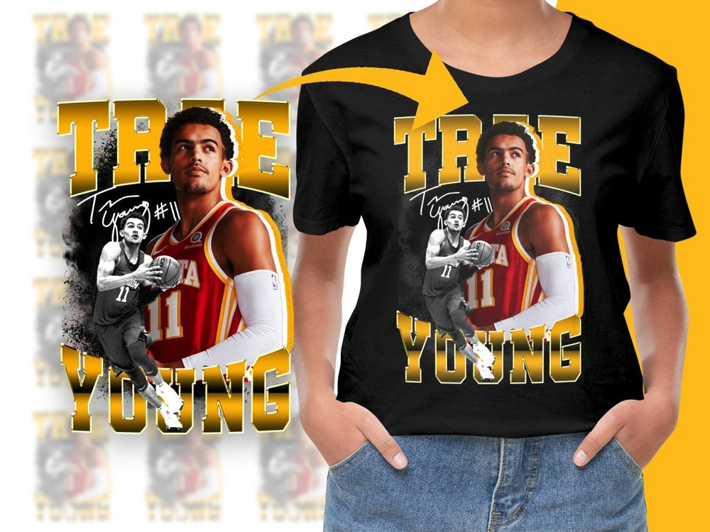 Trae Young Basketball Star Atlanta Bootleg PNG File - Teepew
