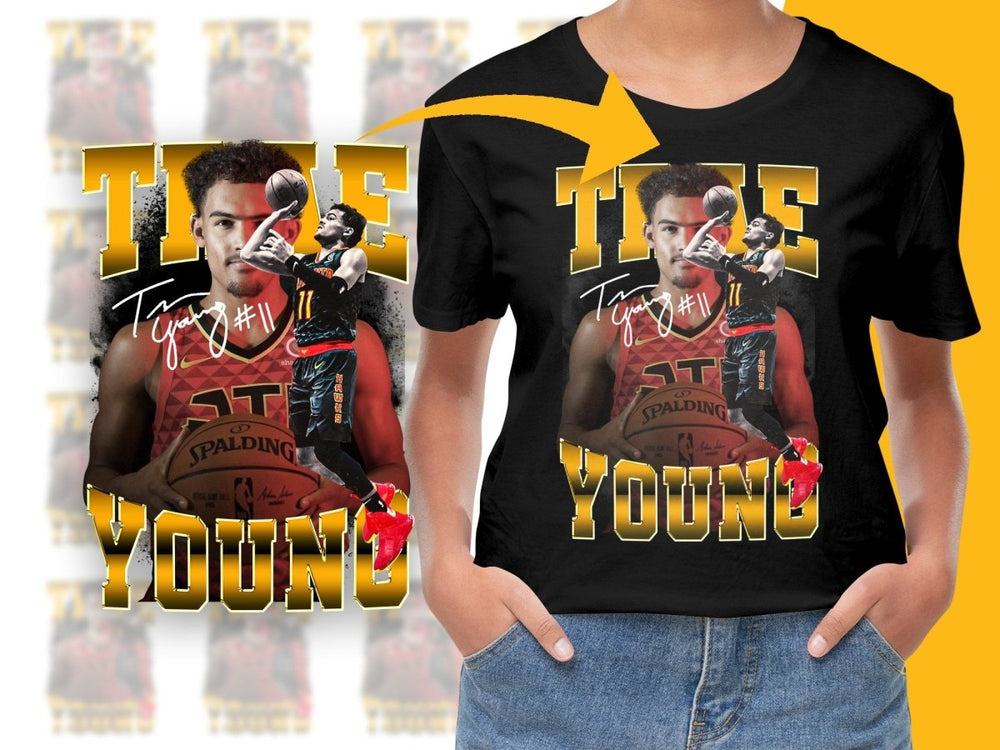 Trae Young Basketball Star Atlanta Signature Edition Bootleg PNG File - Teepew