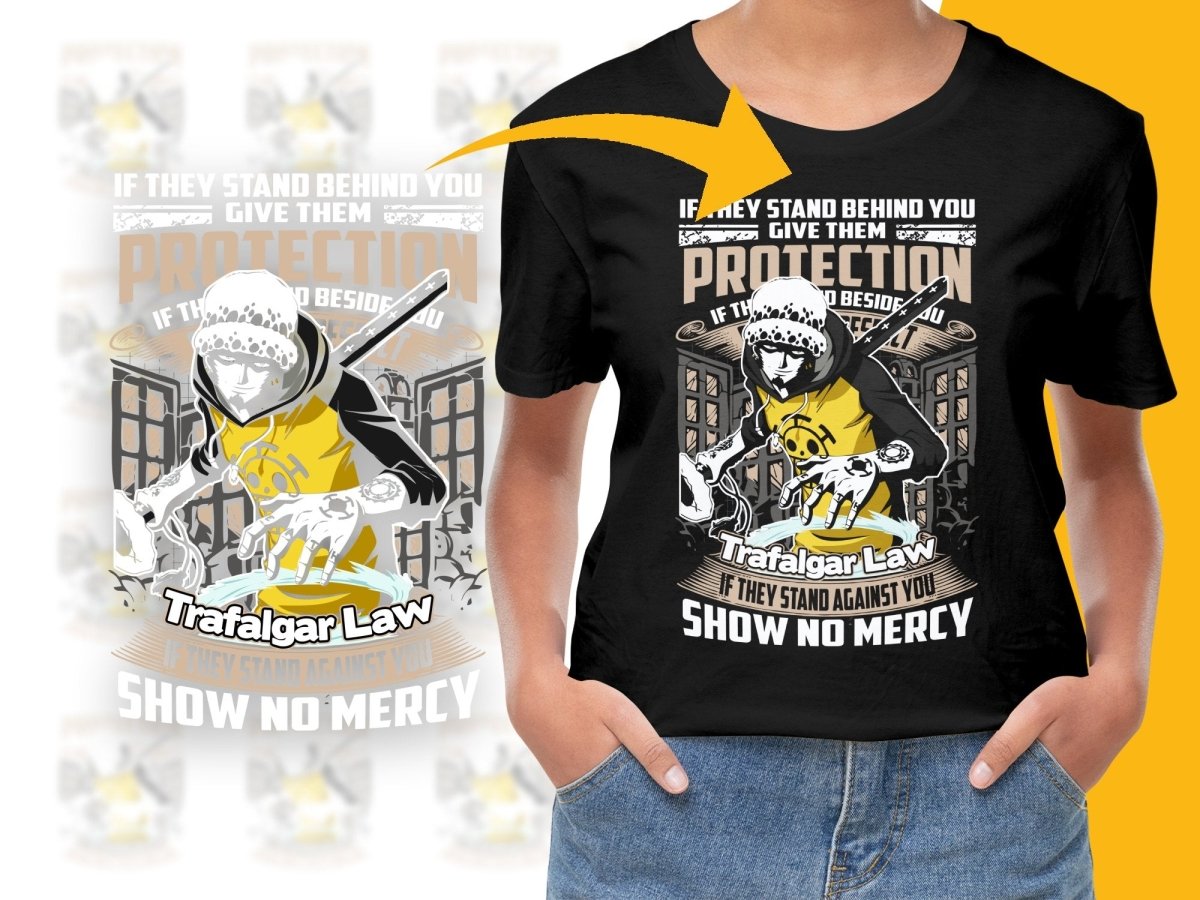 Trafalgar Law Protection and Show No Mercy PNG File - Teepew