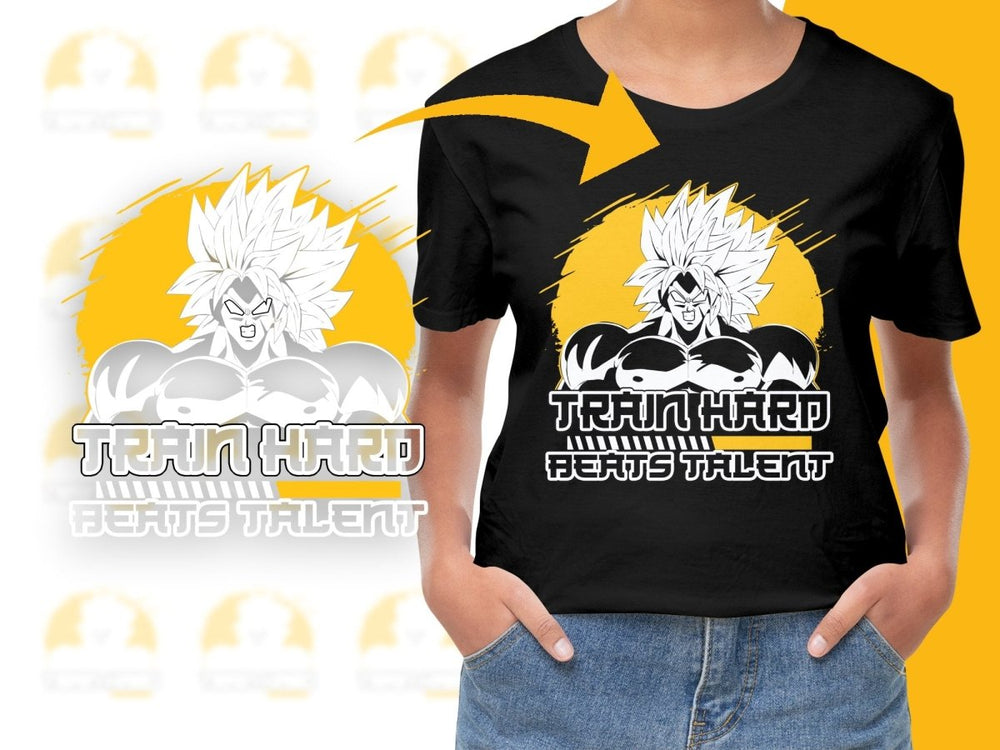 Train Hard Beats Talent Anime Character PNG File - Teepew