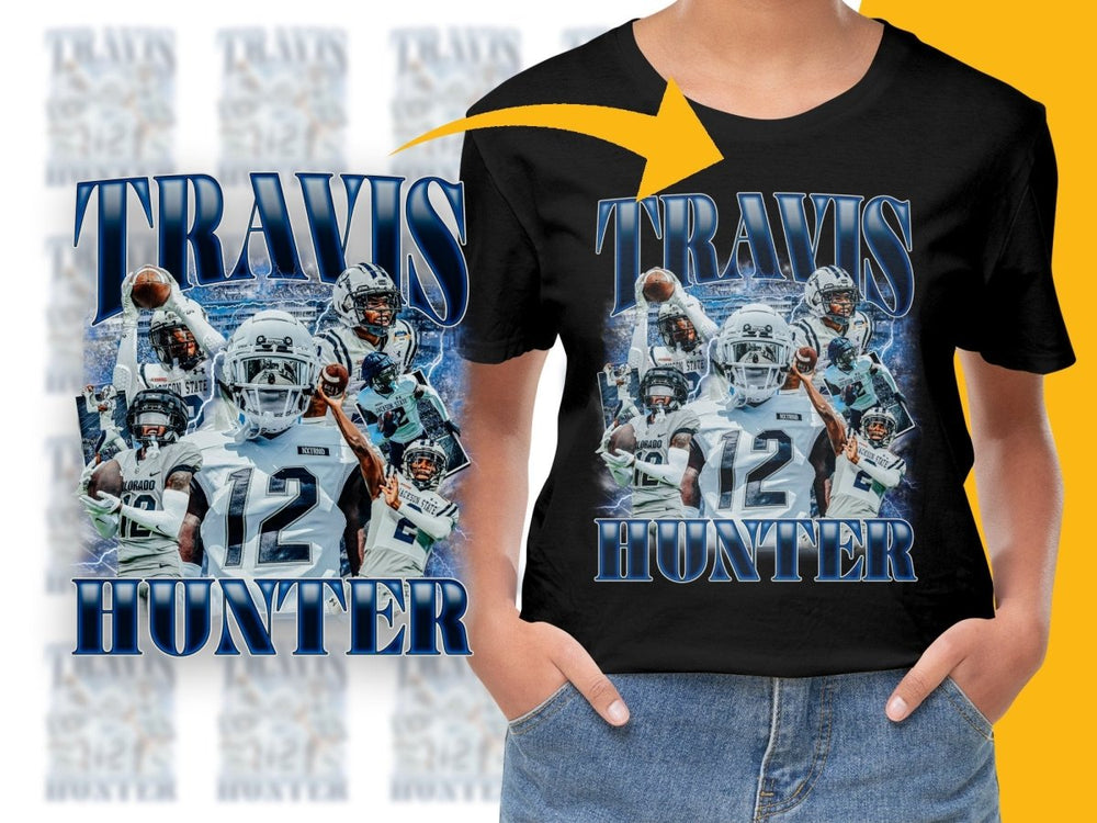 Travis Hunter Custom Graphic Bootleg Style PNG File - Teepew