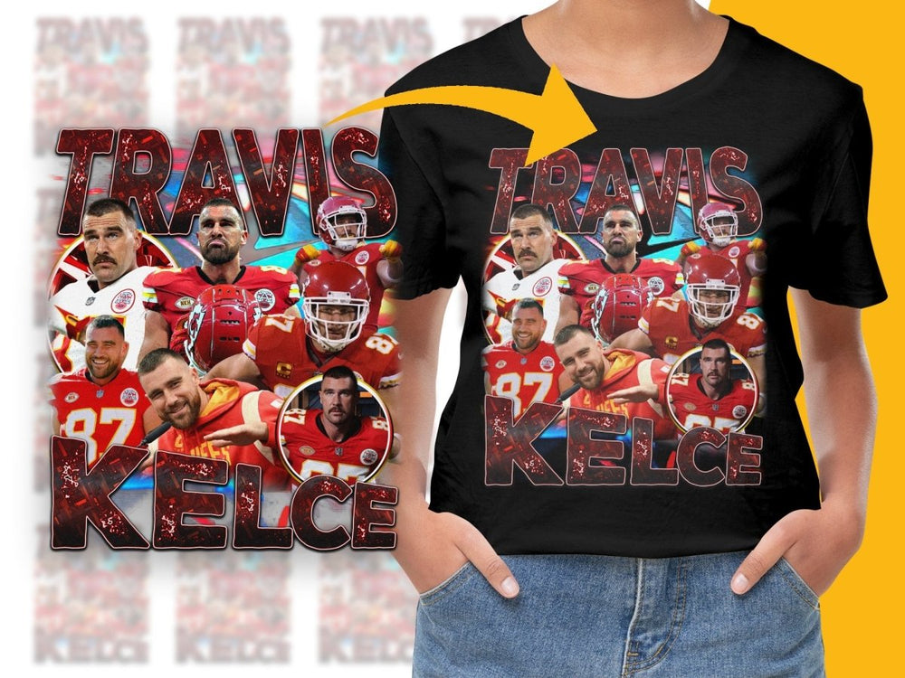 Travis Kelce Bootleg NFL Football Fan Art PNG File - Teepew