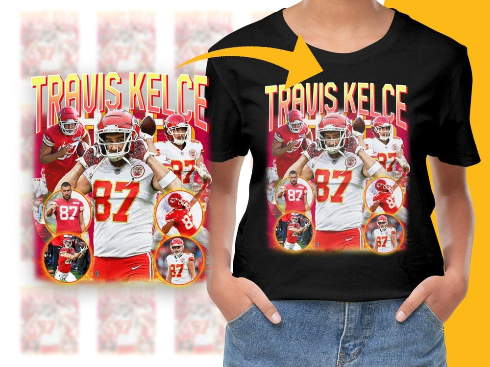 Travis Kelce Football Highlight Graphic PNG File - Teepew