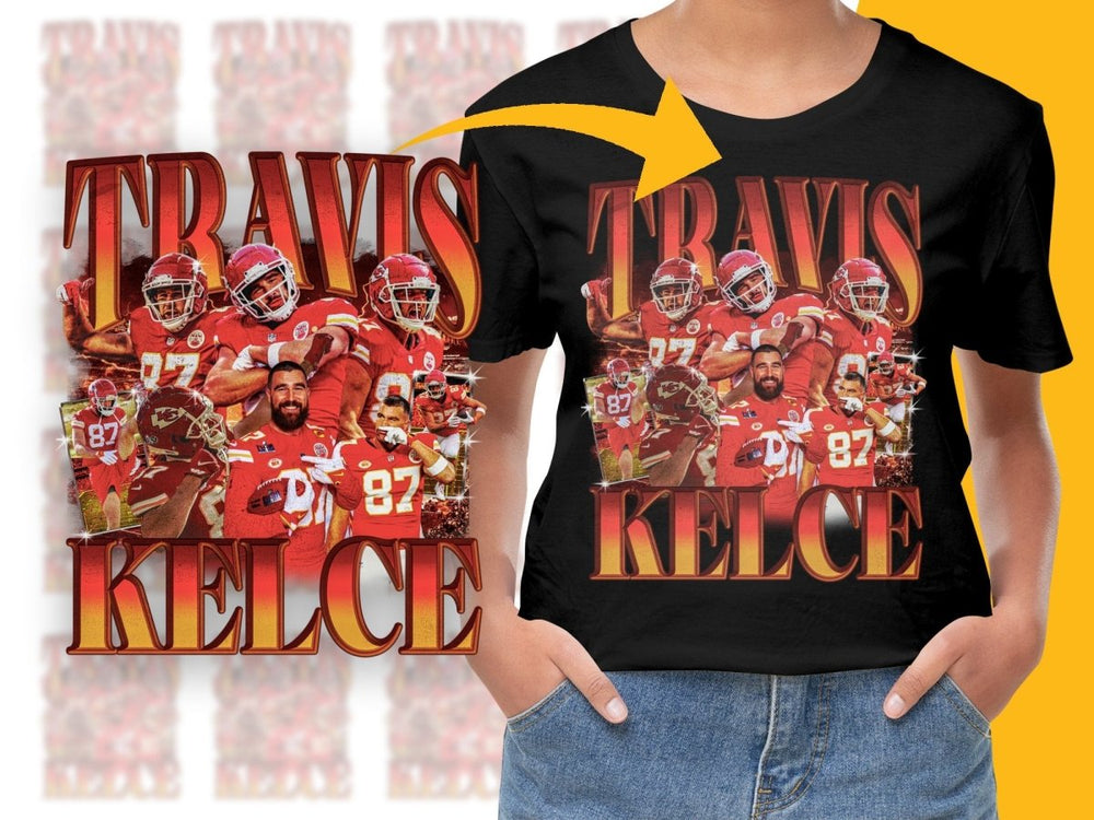 Travis Kelce Retro Style Athletic Graphic Design PNG File - Teepew
